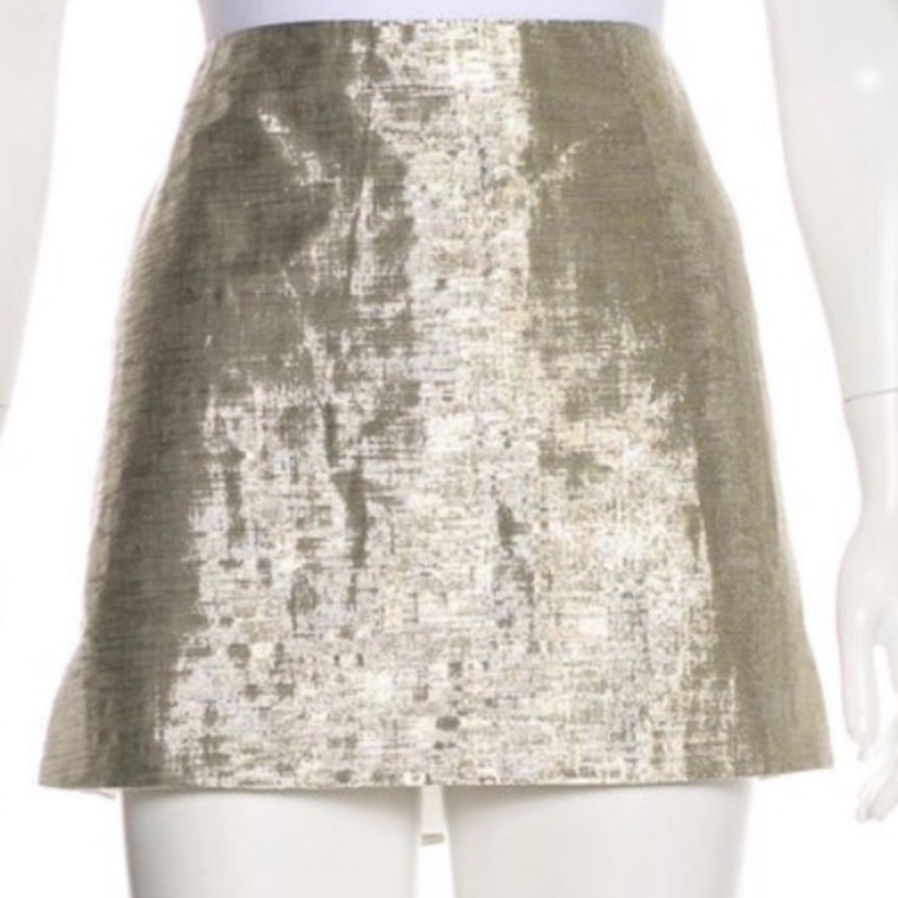Alice and Olivia Elegant Gold Skirt